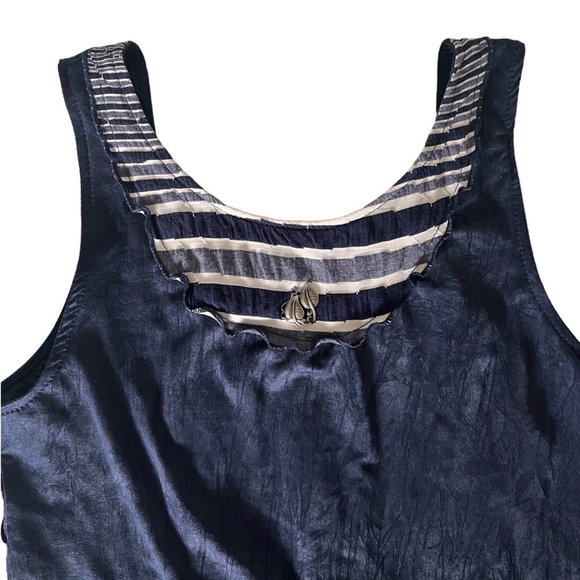 Le Blanc Mouton Drop Waist Asymmetrical Patchwork Dress Size S - Picture 5 of 7